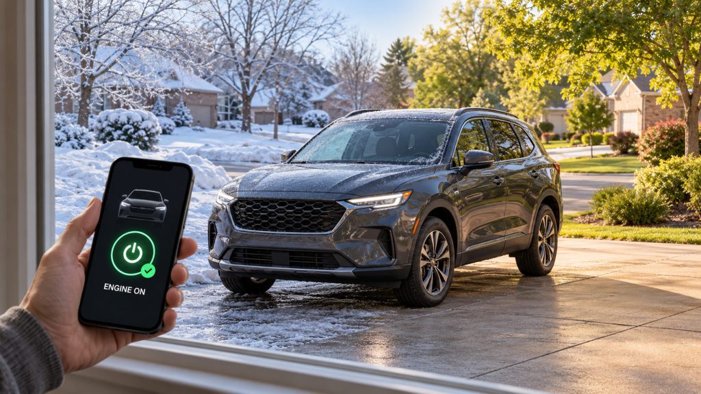 Illustration for: Never Scrape Ice Again: The Hidden Benefits of Smartphone Remote Start Systems
